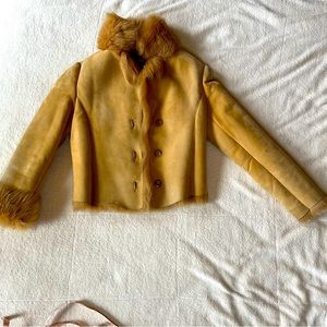 Saks 5th Ave cropped shearling jacket